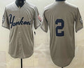 New York Yankees #2 Derek Jeter Grey Fotopoulosg Without Name Limited Jersey