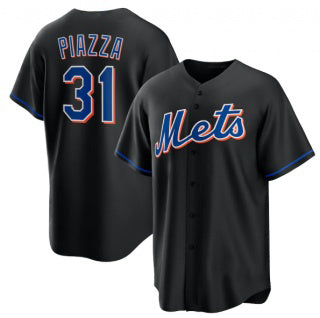 New York Mets #31 Mike Piazza Black Fotopoulosg 2022 Cool Base Stitched Jersey