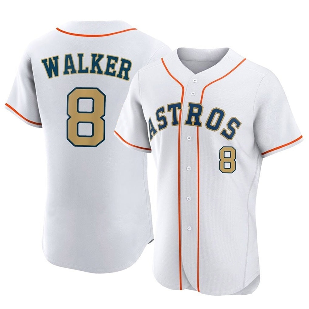 Houston Astros #8 Christian Walker Player Gold Fotopoulosg Collection Limited Elite Home Stitched Jerseys
