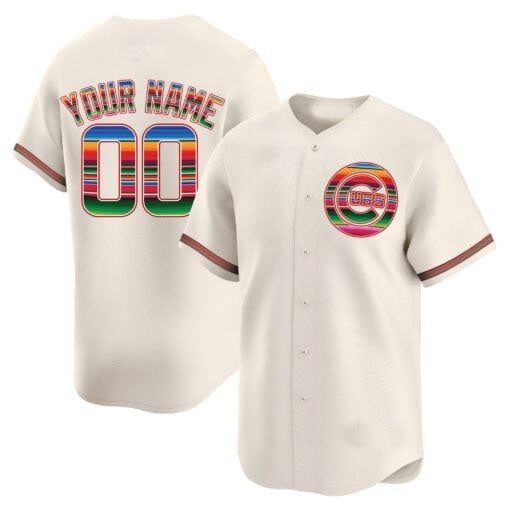 Custom Chicago Cubs Mexico Vapor Premier Limited Jersey ¨C Cream Fotopoulosg