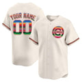 Custom Chicago Cubs Mexico Vapor Premier Limited Jersey ¨C Cream Fotopoulosg