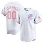 Custom Chicago Cubs Bubblegum Pink Vapor Premier Limited Jersey ¨C White Fotopoulosg