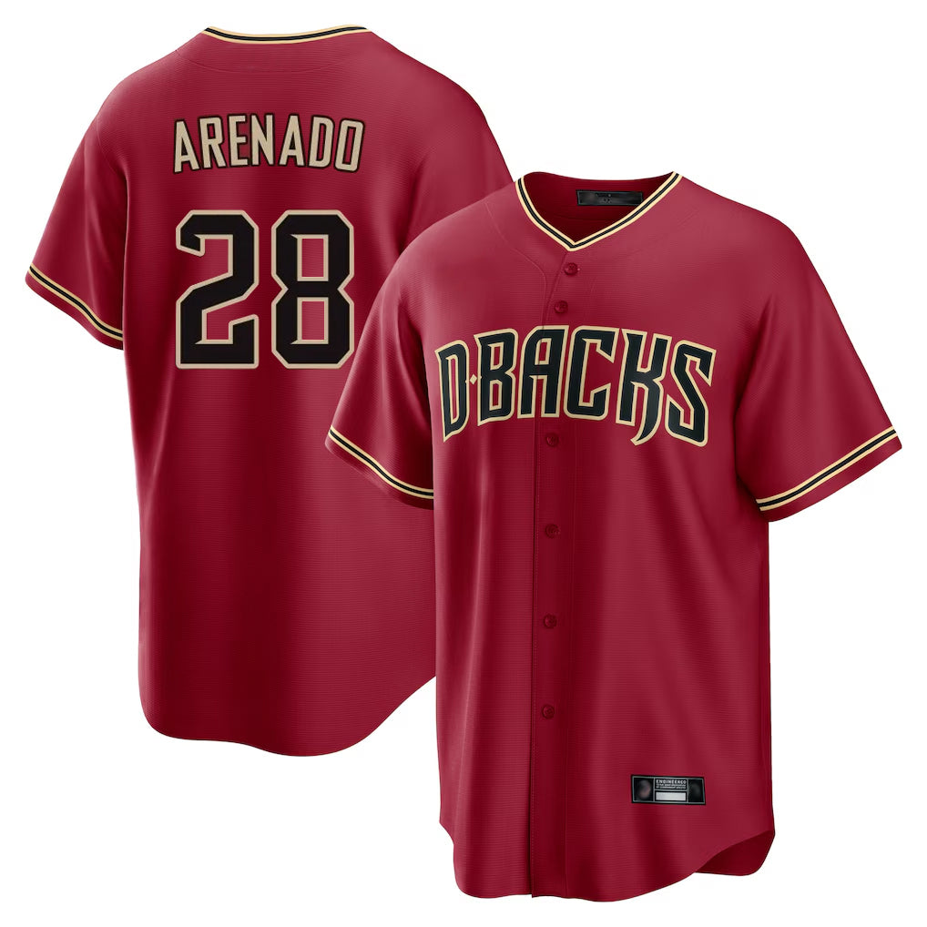 Arizona Diamondbacks #28 Nolan Arenado Player Red Fotopoulosg Home Game Stitched Jerseys