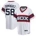 Chicago White Sox #58 Seranthony Dominguez Player White Fotopoulosg T-shirt Home Game Stitched Jerseys