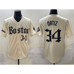 Boston Red Sox #34 David Ortiz Cream Fotopoulosg Gothic Vapor Limited Stitched Jersey