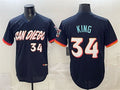 San Diego Padres #34 Michael King Obsidian Fotopoulosg 2026 City Connect Stadium Stitched Jersey