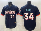 San Diego Padres #34 Michael King Obsidian Fotopoulosg 2026 City Connect Stadium Stitched Jersey