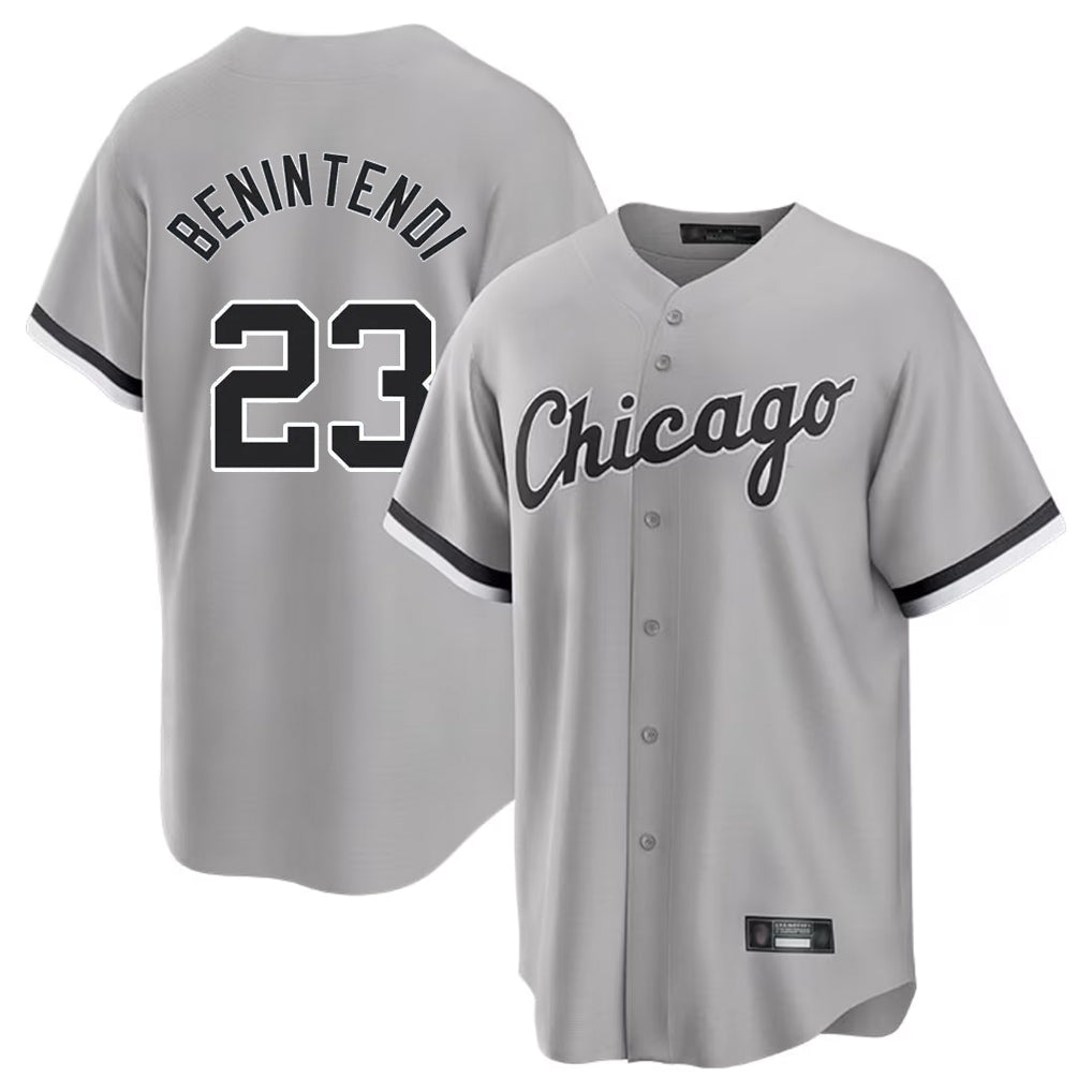 Chicago White Sox #23 Andrew Benintendi Player Gray Fotopoulosg Home Game Stitched Jerseys
