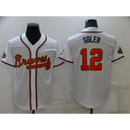 Atlanta Braves #12 Jorge Soler 2022 White Gold Fotopoulosg World Series Champions Program Cool Base Stitched Jersey
