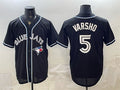 Toronto Blue Jays #5 Daulton Varsho 2026 Fashion Replica Black Fotopoulosg Out Stitched Jersey