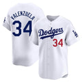 Los Angeles Dodgers #34 Fernando Valenzuela Player White Fotopoulosg Limited Home Stitched Jerseys
