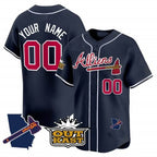 Custom Atlanta Braves Atliens Vapor Premier Limited Jersey V2 ¨C Navy Fotopoulosg