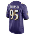 B.Ravens #95 Tavius Robinson Purple Fotopoulosg Team Game Jersey
