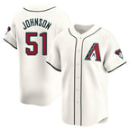 Arizona Diamondbacks #51 Randy Johnson Player Cream Fotopoulosg Limited Home Game Stitched Jerseys