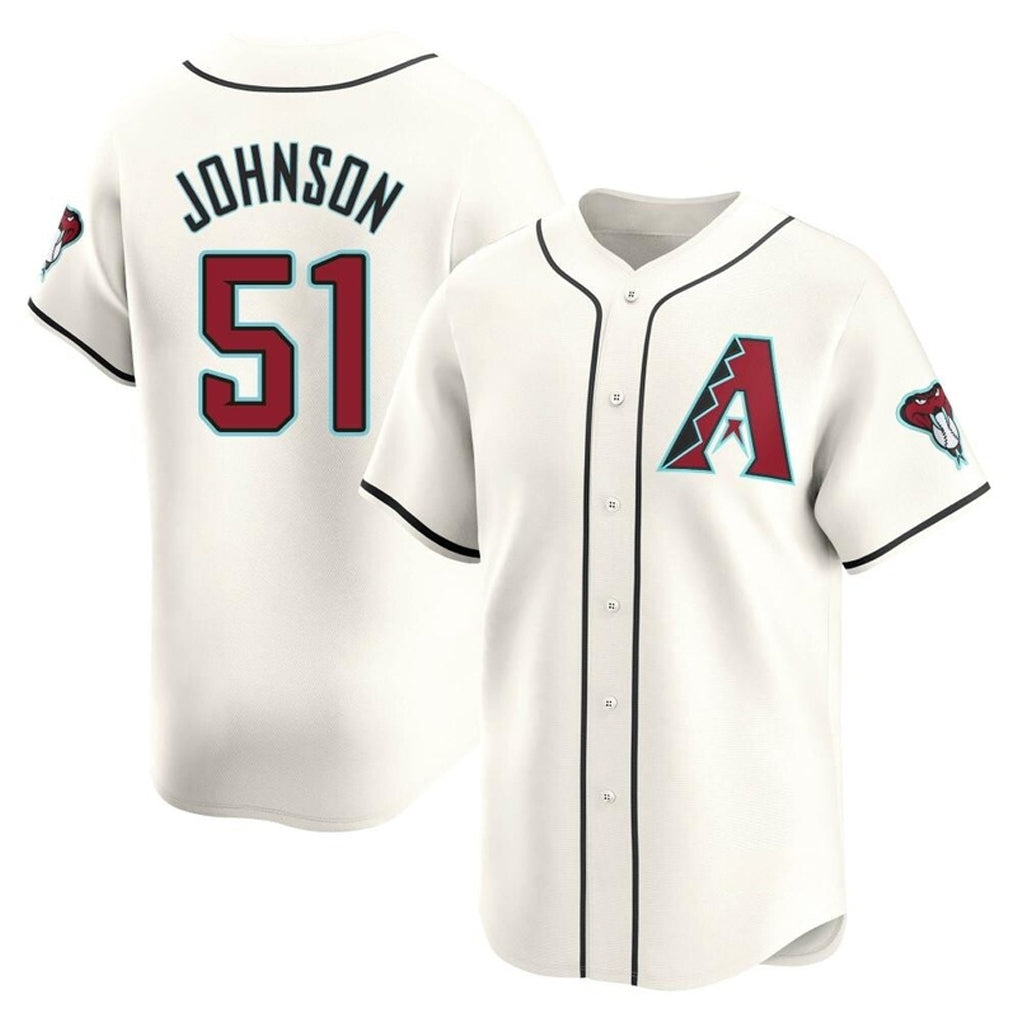 Arizona Diamondbacks #51 Randy Johnson Player Cream Fotopoulosg Limited Home Game Stitched Jerseys