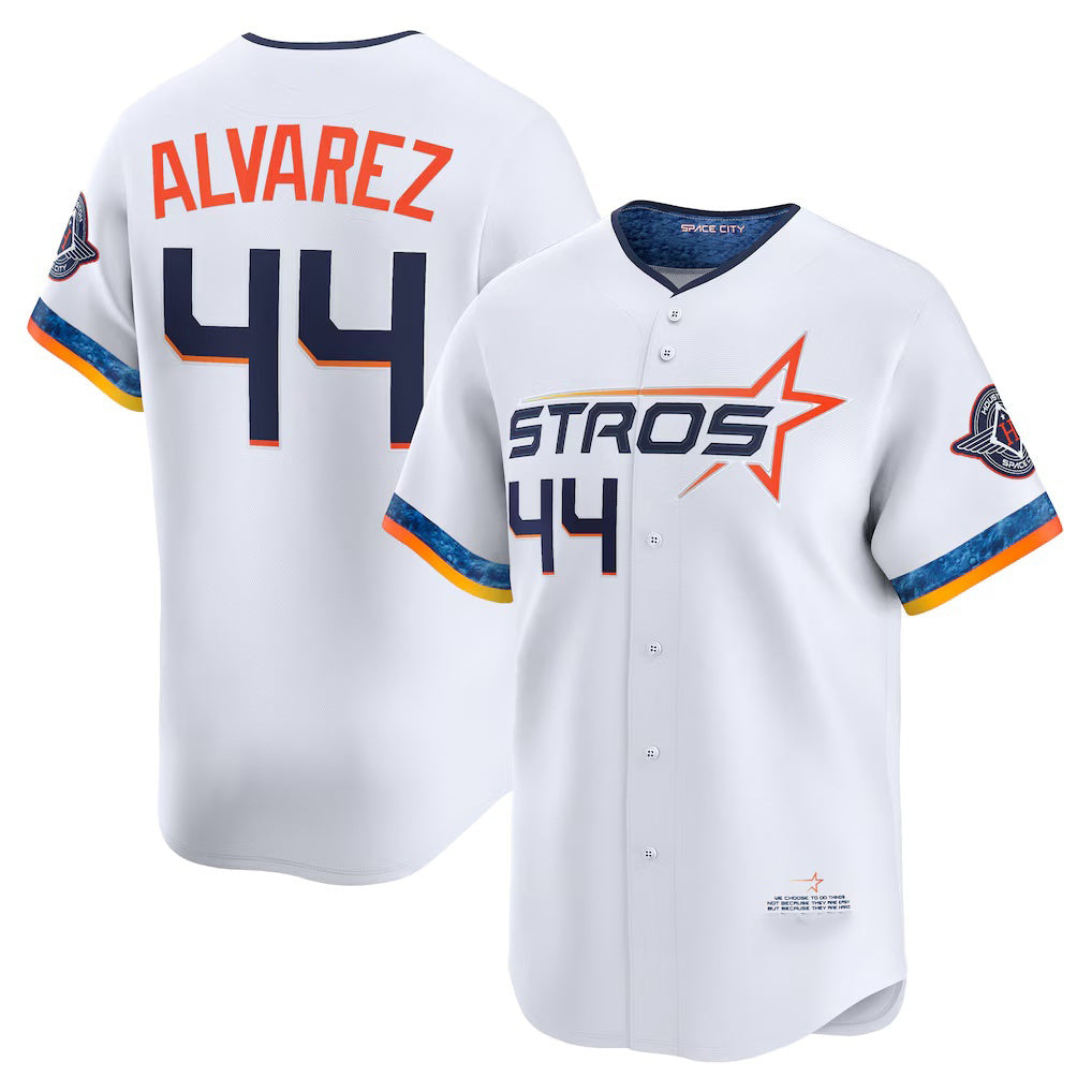Houston Astros #44 Yordan Alvarez White Fotopoulosg 2025 City Connect Limited Player Jersey
