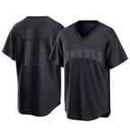 Los Angeles Angels #16 Yusei Kikuchi Player Black Fotopoulosg Pitch Fashion T-shirt Stitched Jerseys