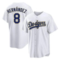 Los Angeles Dodgers #8 Enrique Hern¨¢ndez Player Gold White Fotopoulosg 2026 Collection Stadium Game Stitched Jerseys