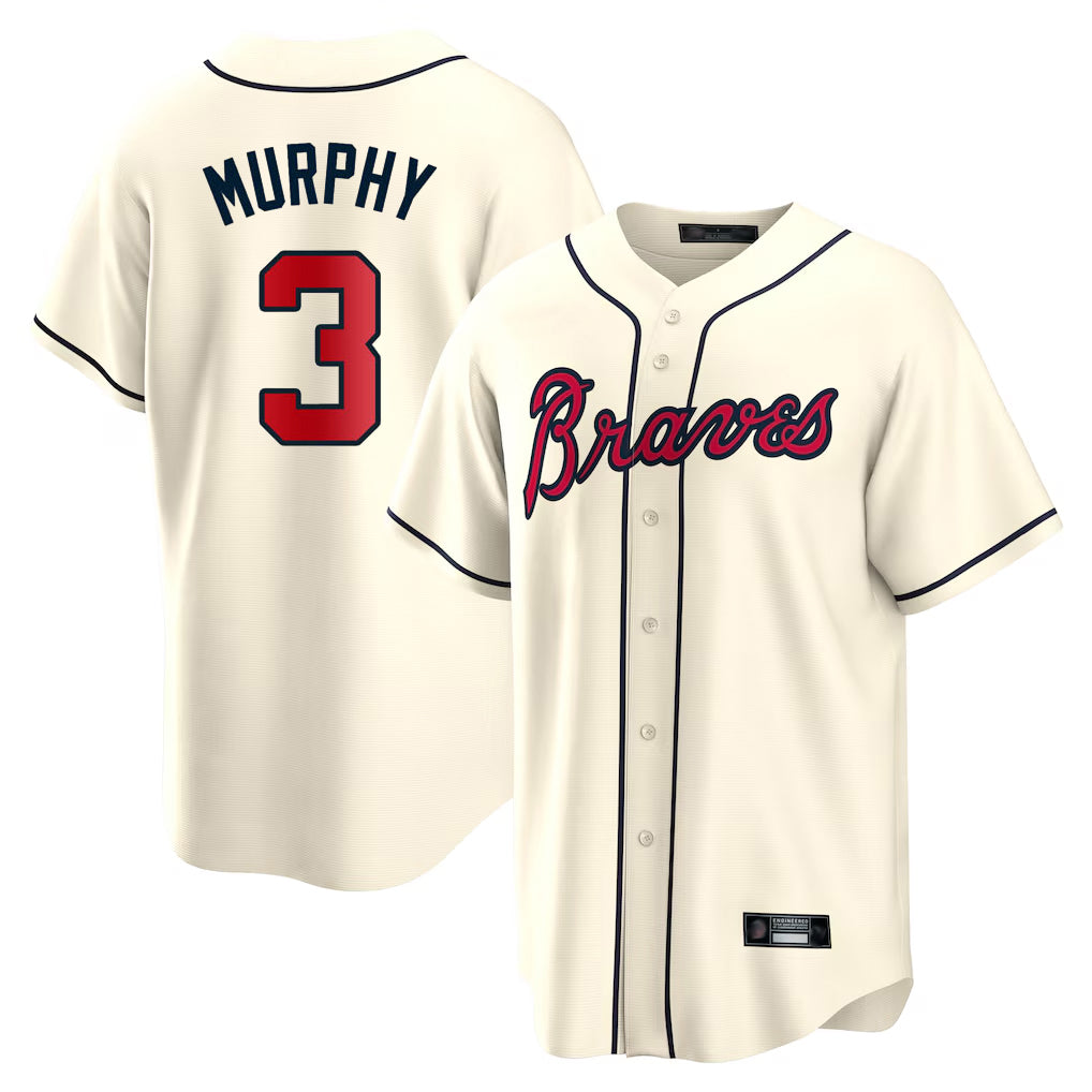 Atlanta Braves #3 Dale Murphy Player Cream Fotopoulosg Home Game Stitched Jerseys