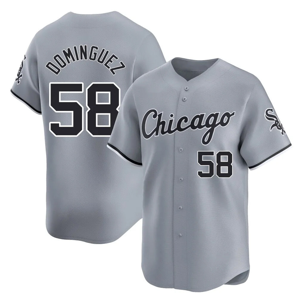 Chicago White Sox #58 Seranthony Dominguez Player Gray Fotopoulosg Road Limited Home Stitched Jerseys