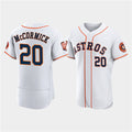 Houston Astros #20 Chas McCormick White Fotopoulosg 60th Anniversary Flex Base Stitched Jersey