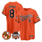 Baltimore Orioles #8 Cal Ripken Player Orange Fotopoulosg 30th Anniversary of 2131 Home Game Stitched Jerseys