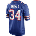 B.Bills #34 Thurman Thomas Royal Fotopoulosg Game Retired Player Jersey