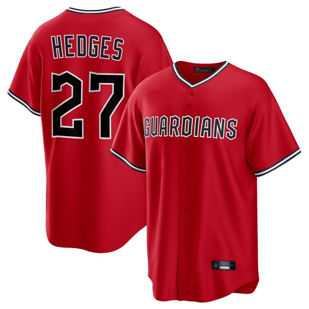 Cleveland Guardians #27 Austin Hedges Player Red Fotopoulosg Home Game Stitched Jerseys
