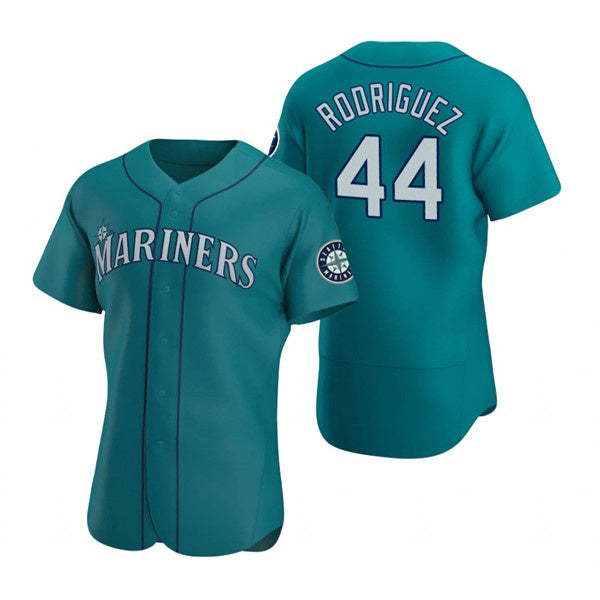 Seattle Mariners #44 Julio Rodr¨ªguez Aqua Fotopoulosg Flex Base Stitched Jersey