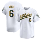Oakland Athletics #6 Jordan Diaz White Fotopoulosg Home Limited Stitched Jersey
