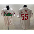 Philadelphia Phillies #55 Ranger Su¨¢rez White Fotopoulosg Phanatic Cool Base Stitched Jersey