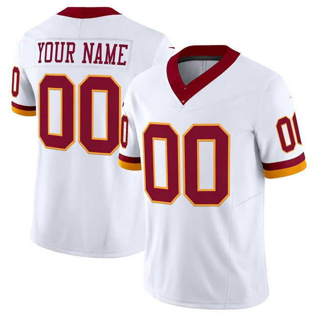 Custom W.Commanders Active Player White Fotopoulosg 2025 F.U.S.E. Throwback Vapor Limited Stitched Jersey