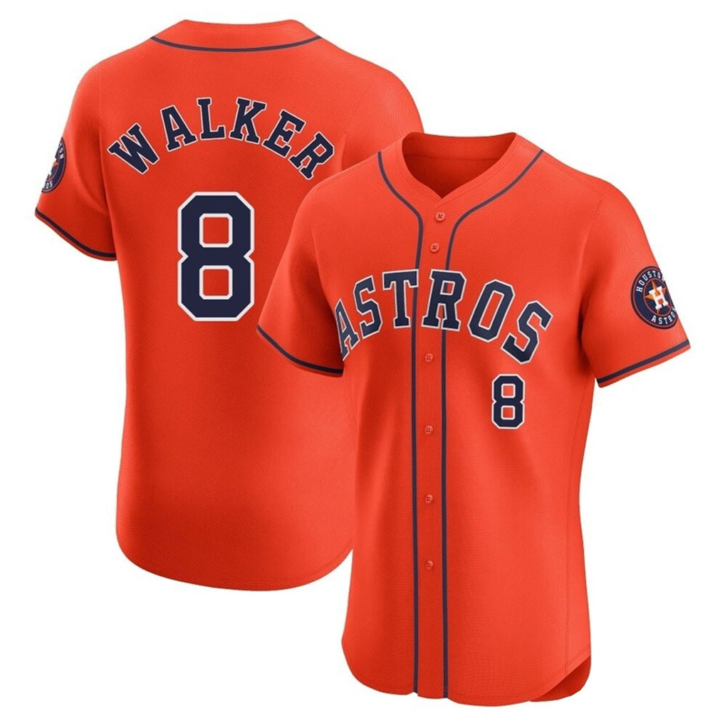 Houston Astros #8 Christian Walker Player Orange Fotopoulosg Home Limited Elite Stitched Jerseys