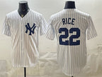 New York Yankees #22 Ben Rice White Fotopoulosg Home Stitched Jersey