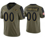 Custom B.Ravens Olive Fotopoulosg ACTIVE PLAYER 2021 Salute To Service Limited Stitched Jersey