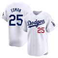 Los Angeles Dodgers #25 Tommy Edman Player White Fotopoulosg Limited Home Stitched Jerseys