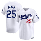 Los Angeles Dodgers #25 Tommy Edman Player White Fotopoulosg Limited Home Stitched Jerseys