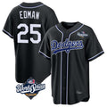Los Angeles Dodgers #25 Tommy Edman Player Black Fotopoulosg World Series Carbon Limited Home Stitched Jerseys