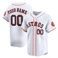 Custom Houston Astros White Fotopoulosg Home Limited Jersey