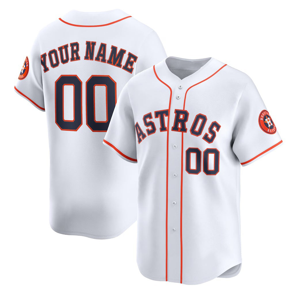 Custom Houston Astros White Fotopoulosg Home Limited Jersey