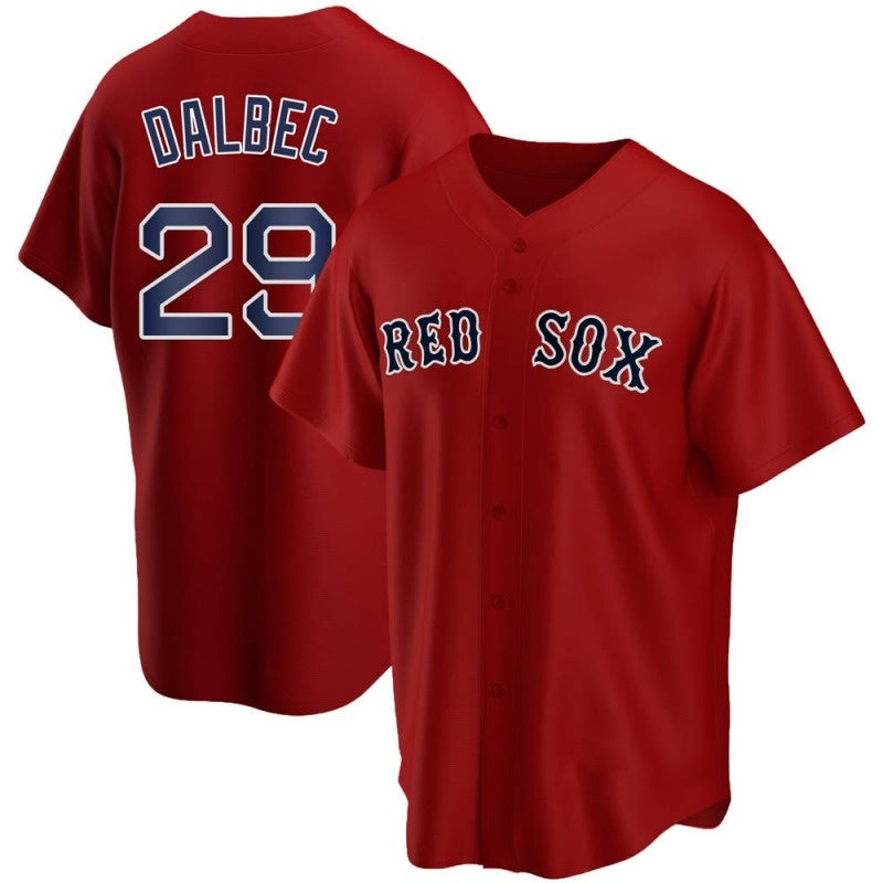 Boston Red Sox #29 Bobby Dalbec Red Fotopoulosg Stitched Cool Base Jersey