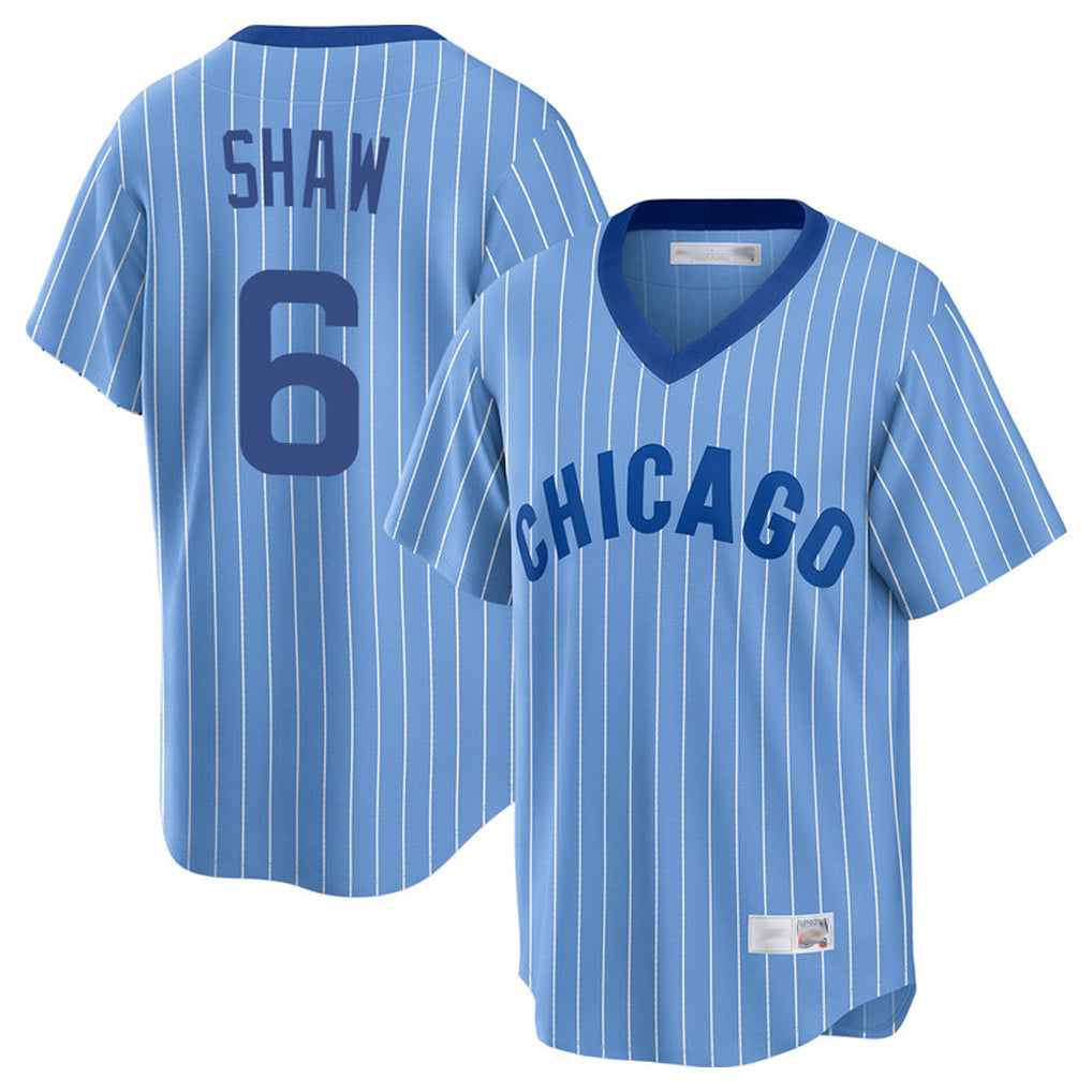 Chicago Cubs #6 Matt Shaw Player Blue Fotopoulosg T-shirt Cooperstown Collection Limited Stitched Jerseys