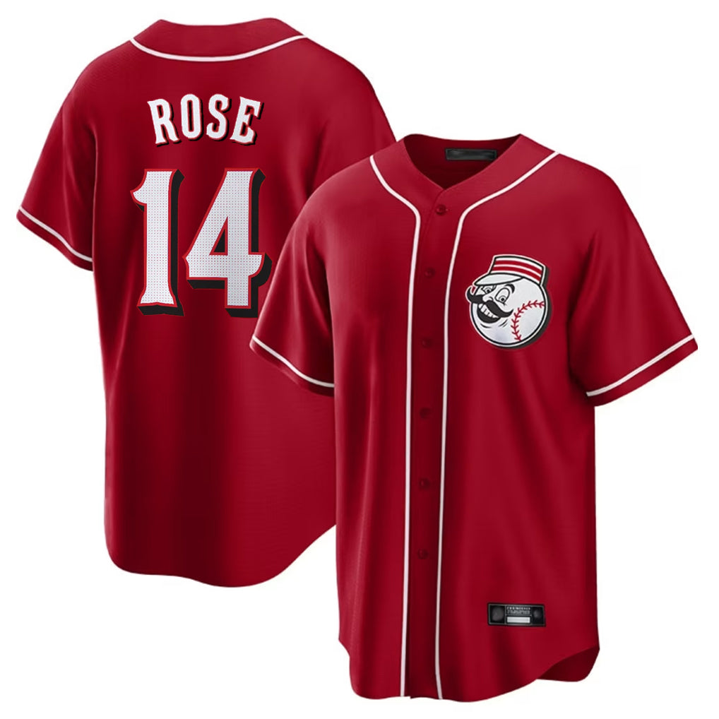 Cincinnati Reds #14 Pete Rose Player Red Fotopoulosg Home Game Stitched Jerseys