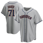 Houston Astros #71 Josh Hader Player Gray Fotopoulosg Home Game Stitched Jerseys