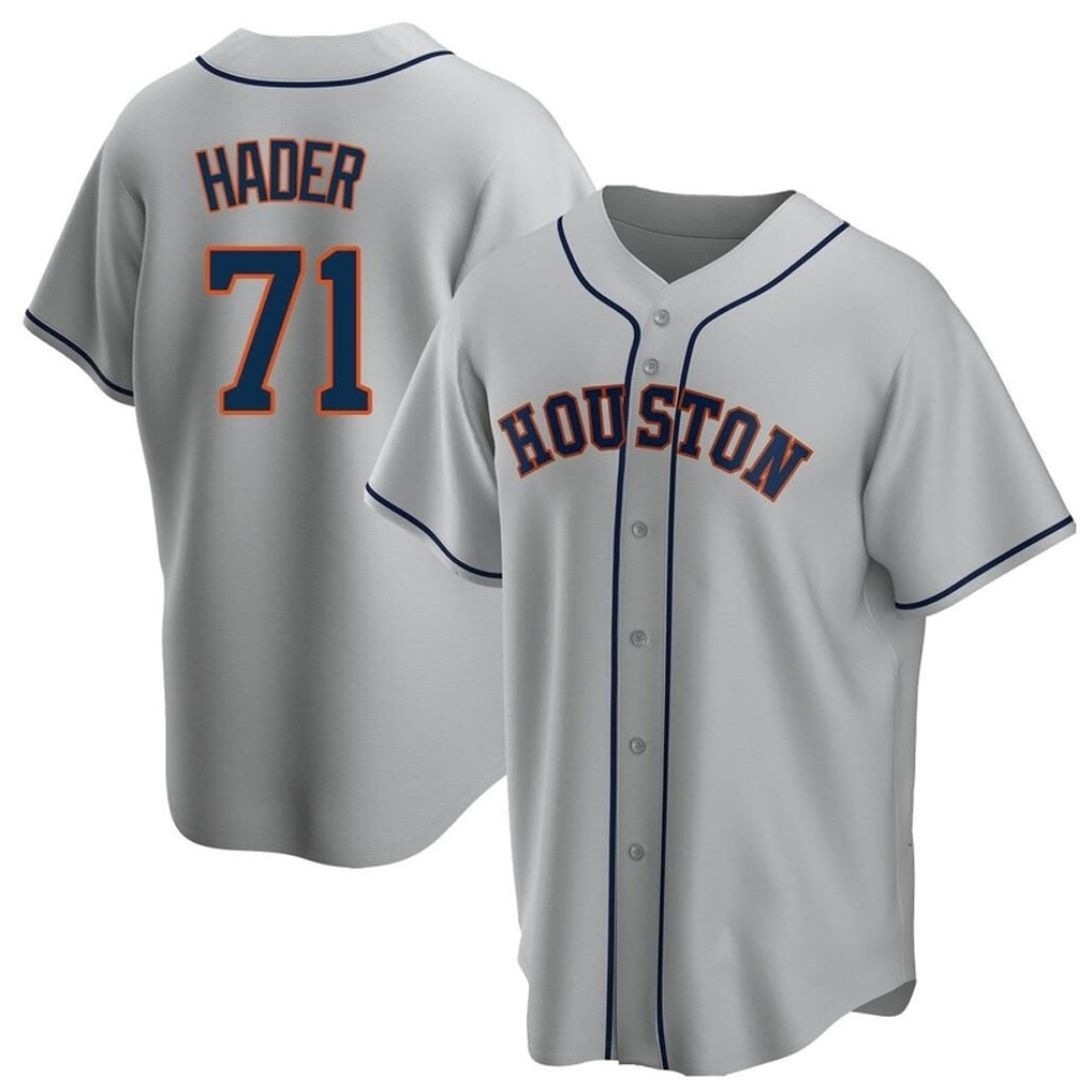 Houston Astros #71 Josh Hader Player Gray Fotopoulosg Home Game Stitched Jerseys