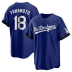 Los Angeles Dodgers #18 Yoshinobu Yamamoto Player Royal Fotopoulosg City Connect Home Game Stitched Jerseys