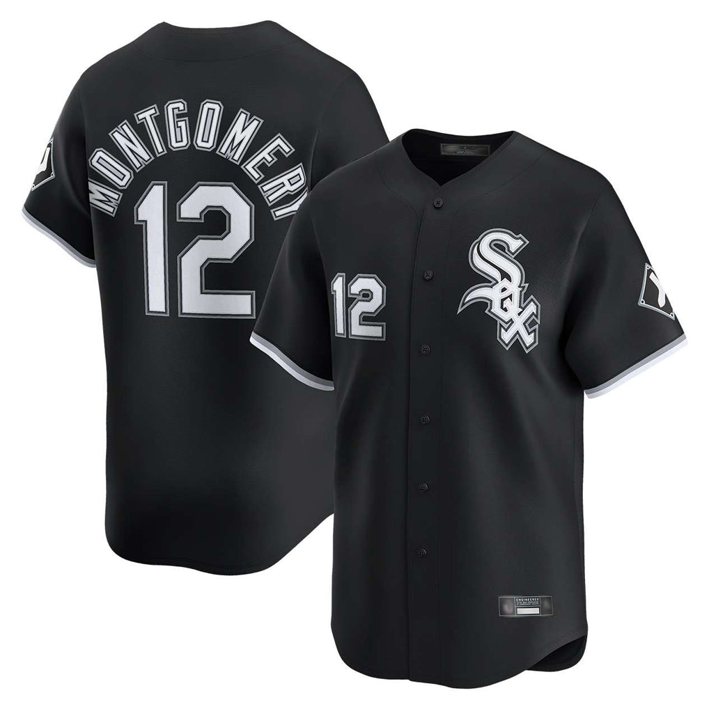 Chicago White Sox #12 Colson Montgomery Player Black Fotopoulosg Limited Home Stitched Jerseys