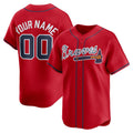 Custom Atlanta Braves Red Fotopoulosg Alternate Limited Jersey