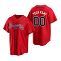 Custom Atlanta Braves Red Fotopoulosg 2020 Stitched Cool Base Jersey