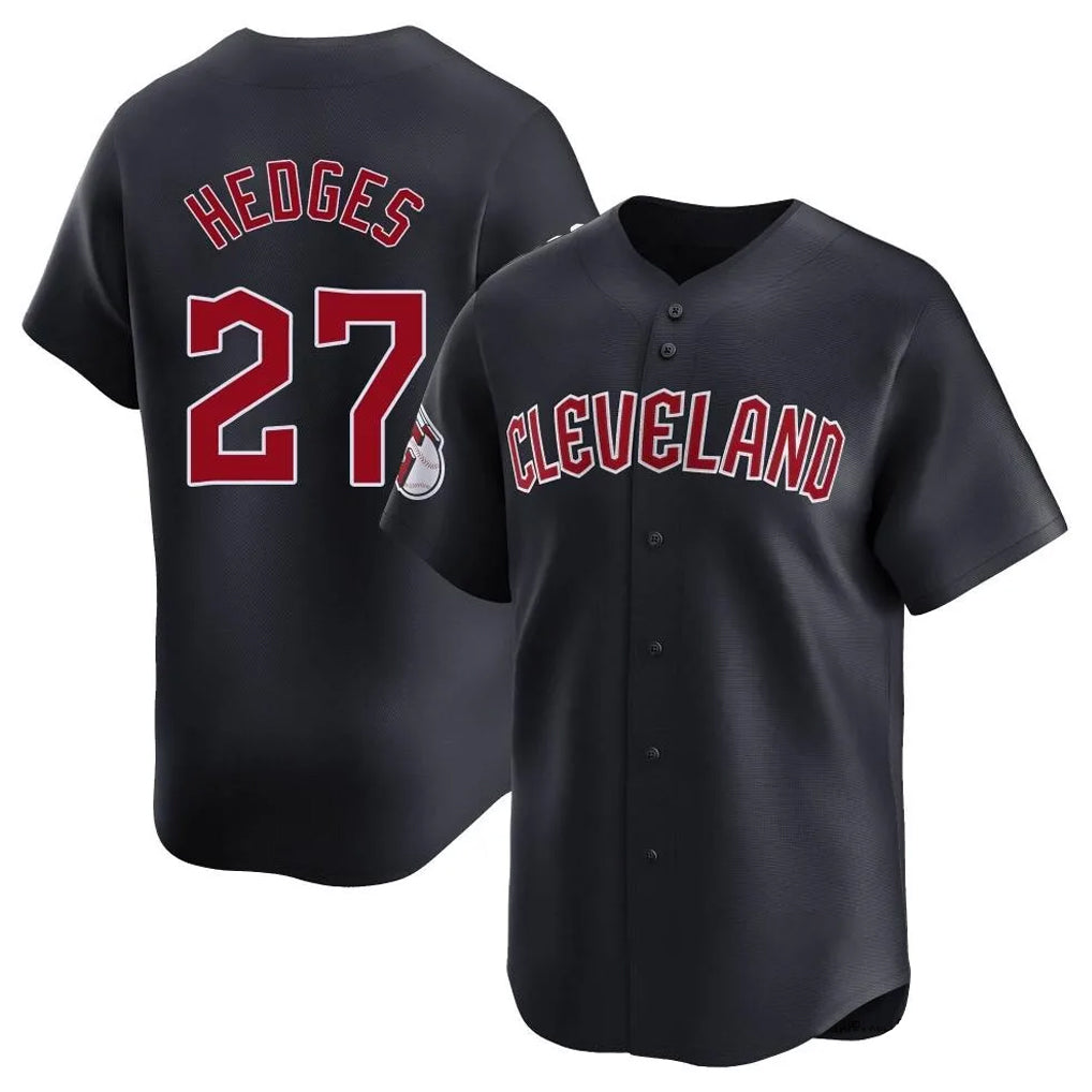 Cleveland Guardians #27 Austin Hedges Player Navy Fotopoulosg Limited Home Game Stitched Jerseys